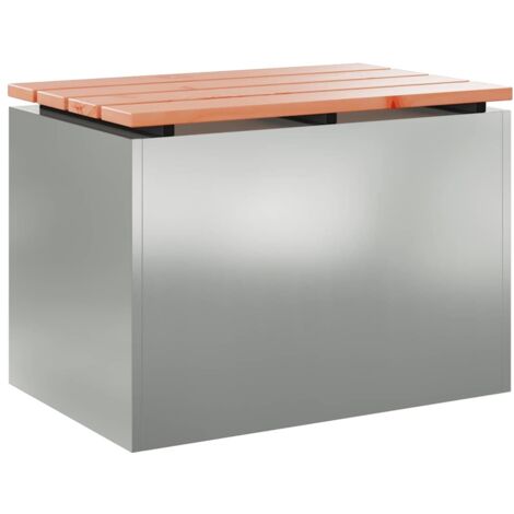 Banc de jardin Banc extérieur Banquette de jardin Argent 60 x 40 x 43 cm Acier galvanisé (1/5)
