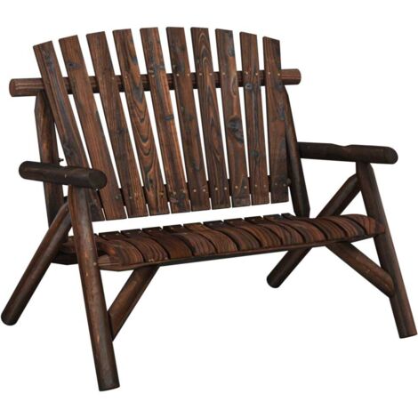 Banc de jardin Banc extérieur Banquette de jardin à 2 places 119x85x98 cm bois massif d'épicéa (1/5)