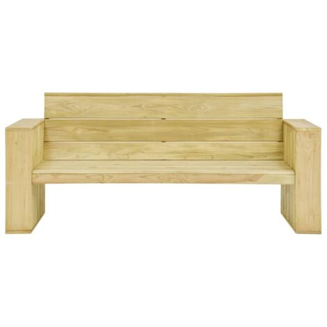 Banc de jardin Banc extérieur Banquette de jardin avec coussins crème 179 cm Pin imprégné (1/5)