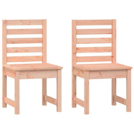 Chaises de jardin lot de 2 Chaises d'extérieur 50x48x91,5 cm bois massif de douglas (1/5)