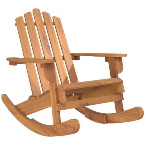 Chaise de jardin  Chaise à bascule Adirondack bois massif d'acacia (1/5)
