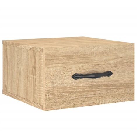 Table de chevet Cabinet de chevet Table de nuit murale chêne sonoma 35x35x20 cm (1/5)