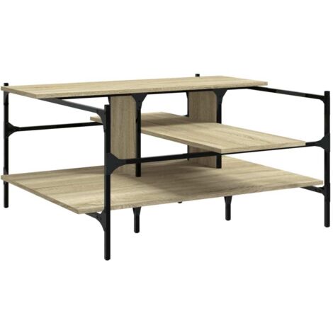 Table basse Table de salon Table de café chêne sonoma 100x100x48,5 cm bois d'ingénierie (1/5)