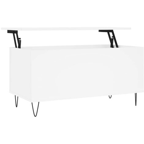 Table basse Table de salon Table de café Blanc 90x44,5x45 cm Bois d'ingénierie (1/5)