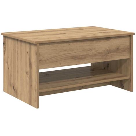 Table basse Table de salon Table de café Chêne artisanal 80 x 50,5 x 41,5 cm (1/5)