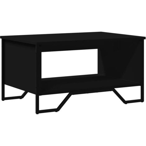 Table basse Table de salon Table de café noir 75x51x40 cm bois d'ingénierie (1/5)
