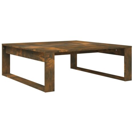 Table basse Table de salon Table de café Chêne fumé 100x100x35 cm Bois d'ingénierie (1/5)