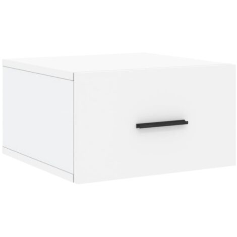 Table de chevet Cabinet de chevet Table de nuit murale blanc 35x35x20 cm (1/5)