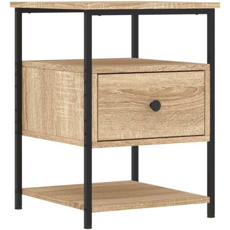 Table de nuit chêne sonoma 40x42x56 cm meuble rangement chambre moderne