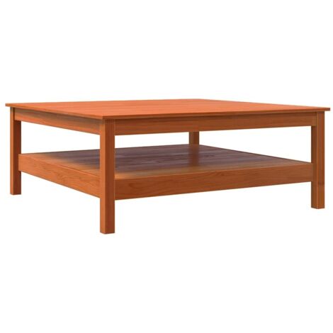 Table basse Table de salon Table de café cire marron 100x100x40 cm bois massif de pin (1/5)
