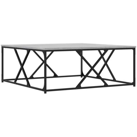 Table basse Table de salon Table de café sonoma gris 100x100x40 cm bois d'ingénierie (1/5)