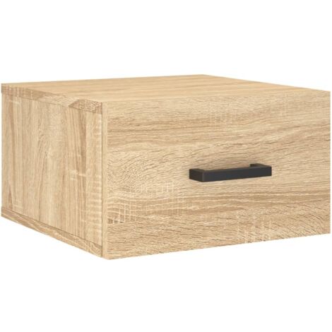 Table de chevet Cabinet de chevet Table de nuit murale chêne sonoma 35x35x20 cm (1/5)