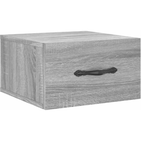 Table de chevet  Cabinet de chevet  Table de nuit murale sonoma gris 35x35x20 cm (1/5)
