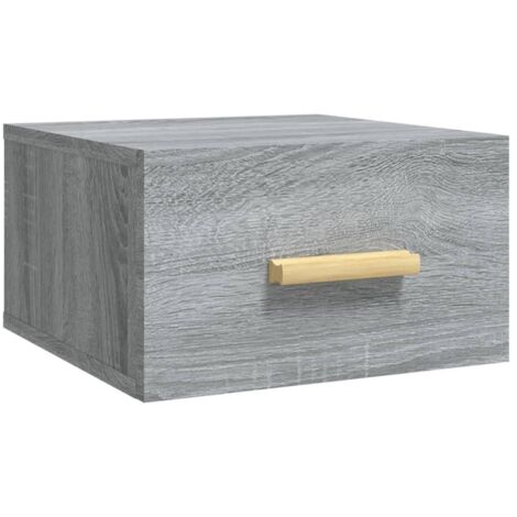 Table de chevet Cabinet de chevet Table de nuit murale sonoma gris 35x35x20 cm (1/5)