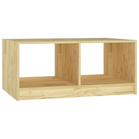 Table basse Table de salon Table de café 75x50x33,5 cm Bois de pin massif (1/5)