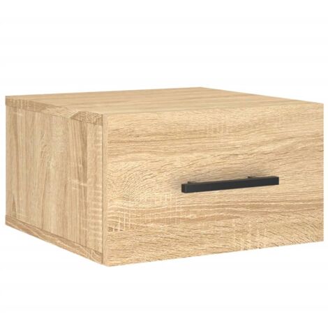 Table de chevet Cabinet de chevet Table de nuit murale chêne sonoma 35x35x20 cm (1/5)