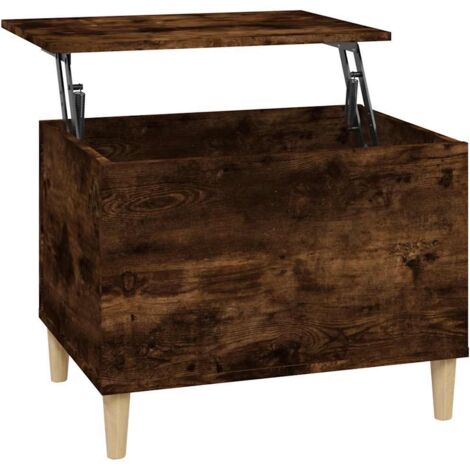 Table basse Table de salon Table de café Chêne fumé 60x44,5x45 cm Bois d'ingénierie (1/5)