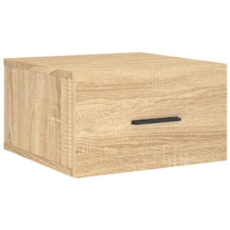 Table de chevet Cabinet de chevet Table de nuit murale chêne sonoma 35x35x20 cm (1/5)