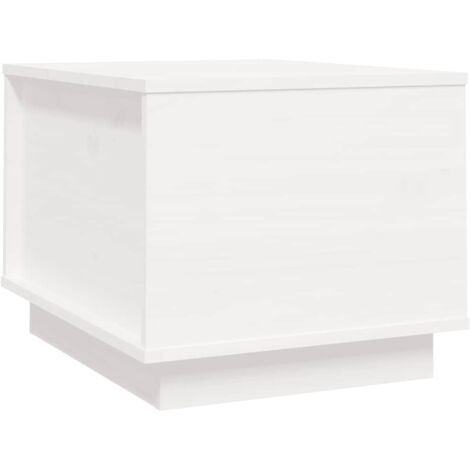 Table basse Table de salon Table de café Blanc 40x50x35 cm Bois massif de pin (1/5)
