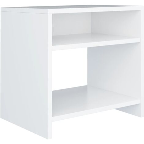 Table de chevet Cabinet de chevet Table de nuit Blanc 40x30x40 cm Bois d'ingénierie (1/5)