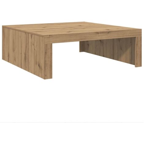 Table basse Table de salon Table de café chêne artisanal 100x100x35 cm bois d'ingénierie (1/5)