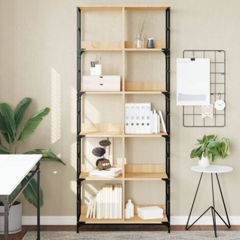 Bibliothèque, Etagère à livres, Meuble de Rangement chêne sonoma 78,5x33x188,5 cm bois d'ingénierie MaisonChic (1/5)