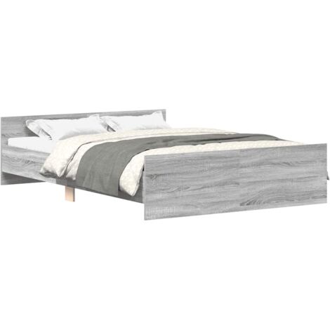 Lit double,Lit adulte,Cadre de lit sans matelas sonoma gris 120x190 cm CFW1301512 (1/5)