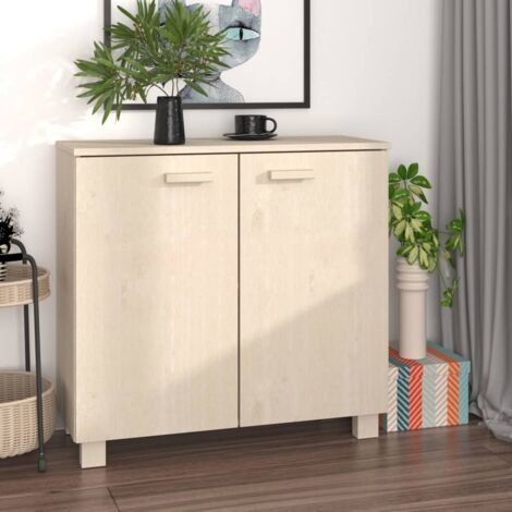 Buffet,Placard de cuisine,Meuble de rangement HAMAR Marron miel 85x35x80 cm Bois massif de pin -TZ54633 (1/5)
