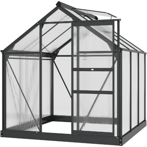 Serre de jardin Aluminium Gris 482.6x487.68x510.54 cm