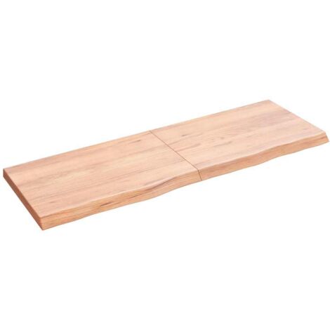 Étagère murale,Étagère de Rangement pour Bureau,Salon marron clair 120x40x4cm bois chêne massif traité - DH27987 (1/5)