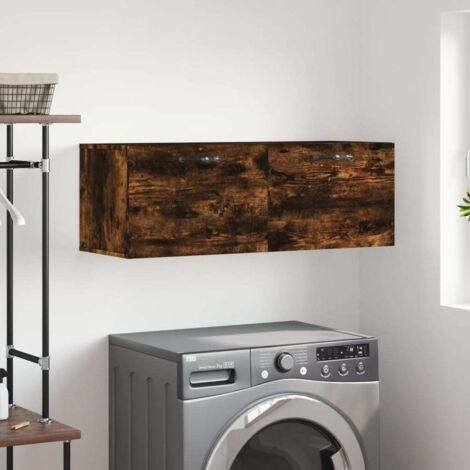 Armoire murale  Meuble de rangement  Armoire suspendue Chêne fumé 100x36,5x35 cm Bois d'ingénierie XZZZ625634 (1/5)