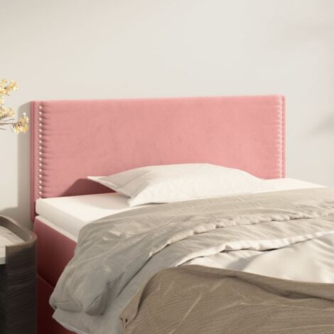 Tête de lit magnifique - Armoire de Tête de lit pour Chambre - Rose 100x5x78/88 cm Velours -16270 (1/5)
