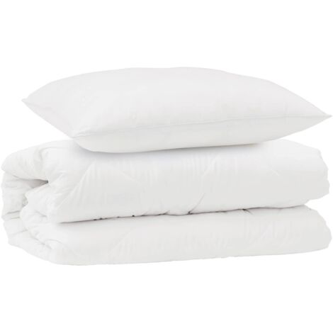 Ensemble de Duvet avec oreiller 2 pcs Blanc Microfibre (1/5)