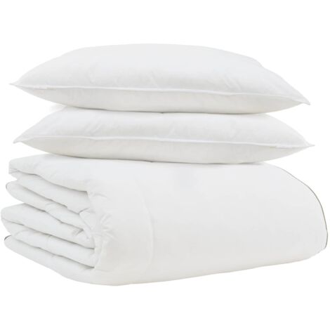 Duvet d'hiver avec oreiller 3 pcs Blanc Plume de canard (1/5)