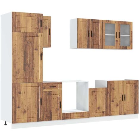 Ensemble d'armoires de cuisine Meuble de cuisine 8 pcs Kalmar bois d'ingénierie (1/5)