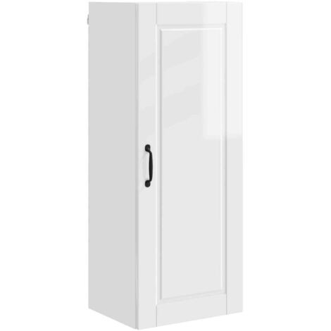 Armoire de cuisine  Meuble de cuisine avec étagère Blanc brillant 40 x 31 x 100 cm (1/5)
