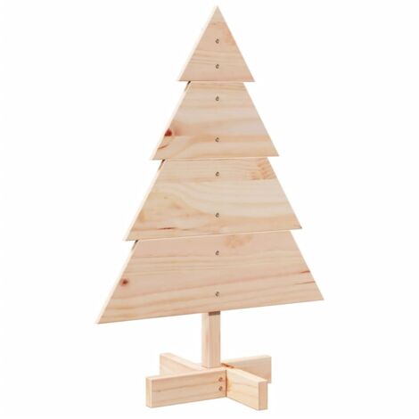 Arbre de Noël Sapin de Noël en bois pour décoration 70 cm bois massif (1/5)