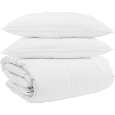 Ensemble de Duvet avec oreiller 3 pcs Blanc Plume de canard (1/5)