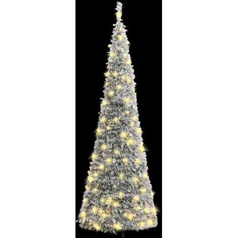 Sapin de Noël Arbre de Noël artificiel escamotable avec neige floquée 200 LED (1/5)