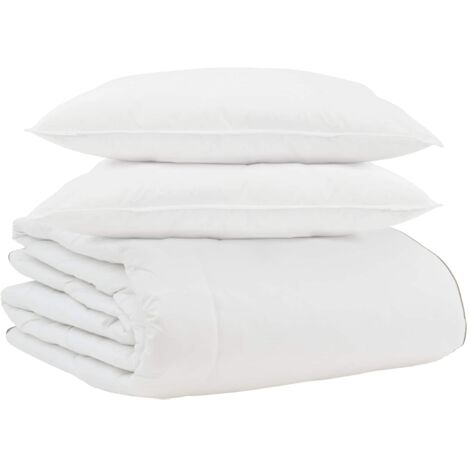 Duvet d'hiver avec oreiller 3 pcs Blanc Plume de canard (1/5)