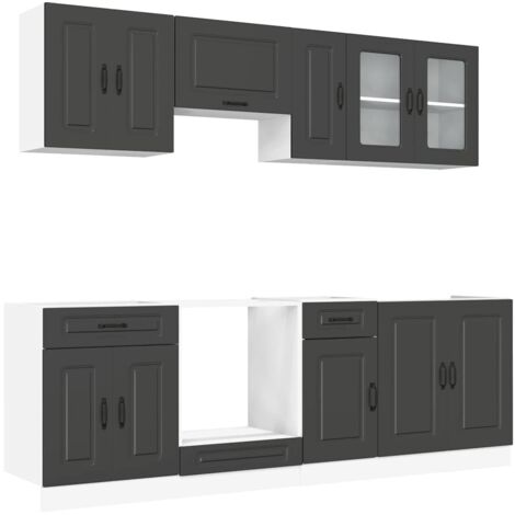 Ensemble d'armoires de cuisine  Meuble de cuisine 8 pcs Kalmar bois d'ingénierie (1/5)