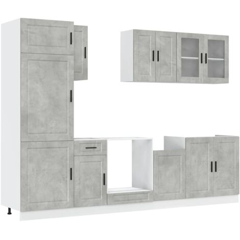 Ensemble d'armoires de cuisine Meuble de cuisine 8 pcs Kalmar bois d'ingénierie (1/5)