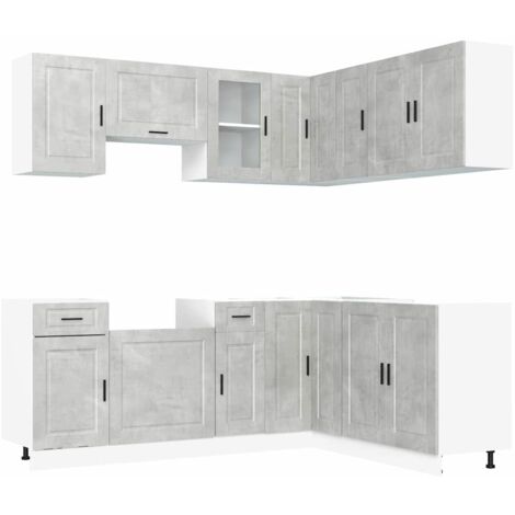 Ensemble d'armoires de cuisine  Meuble de cuisine 11 pcs Porto bois d'ingénierie