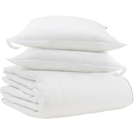 Duvet d'hiver avec oreiller 3 pcs Blanc Plume de canard (1/5)