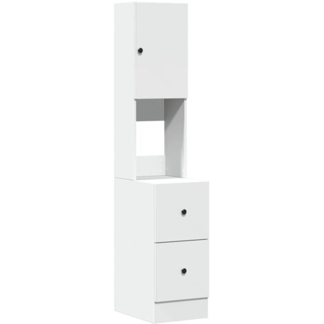 Armoire de cuisine Meuble de cuisine blanc 35x50x180 cm bois d'ingénierie (1/5)