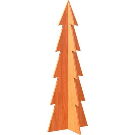 Arbre de Noël Sapin de Noël en bois pour décoration 112 cm bois de pin massif (1/5)