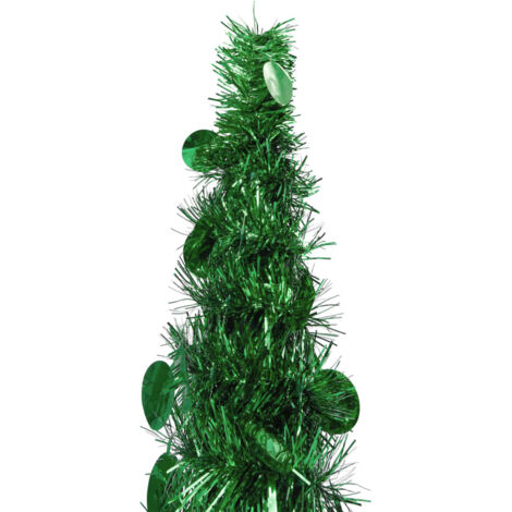Sapin de Noël Arbre de Noël artificiel escamotable vert 150 cm PET (1/5)