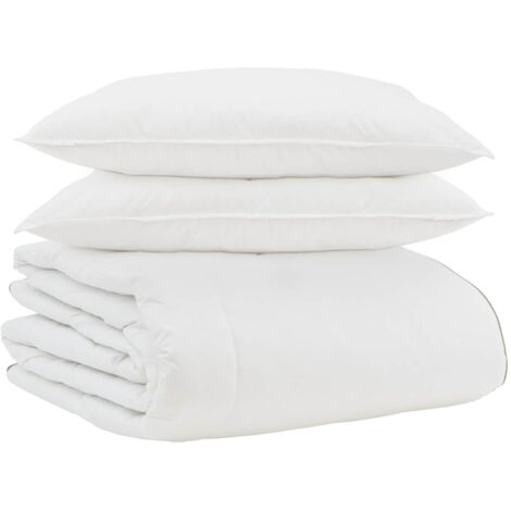 Duvet d'hiver avec oreiller 3 pcs Blanc Plume de canard (1/5)