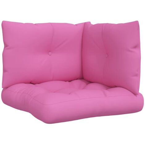 Coussins de palette lot de 3 rose tissu Oxford (1/5)