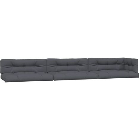 Coussins de palette lot de 7 anthracite tissu (1/5)